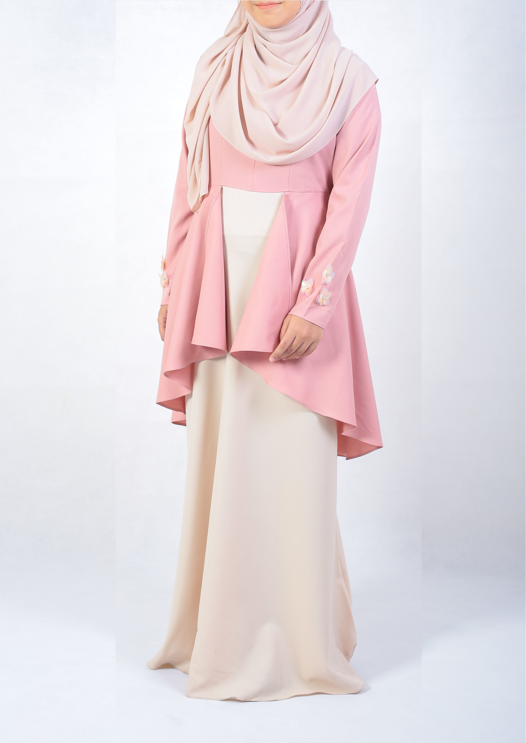 Clover Abaya Jubah in Dusty Pink