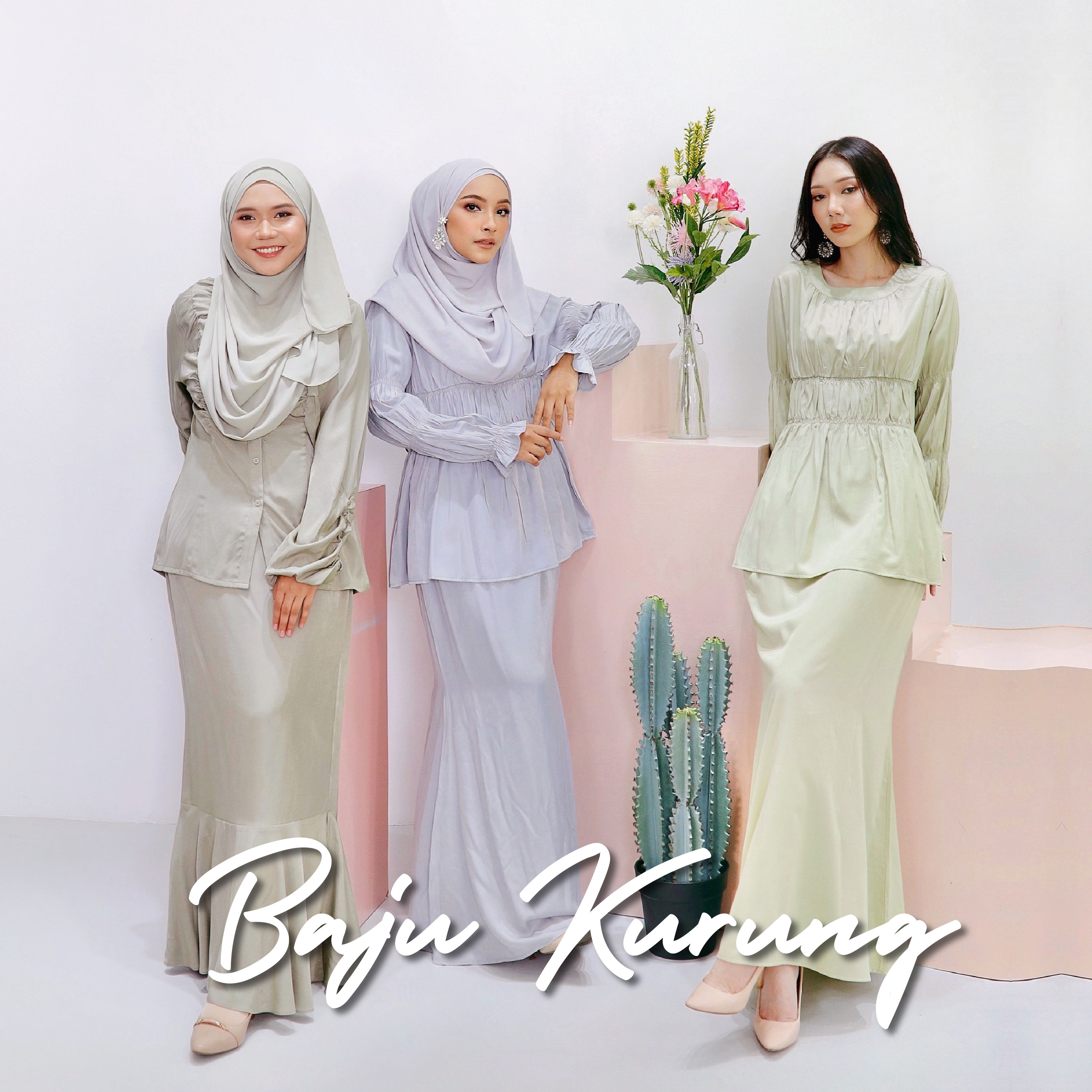 Baju Kurung Barbie Warna Mint Green